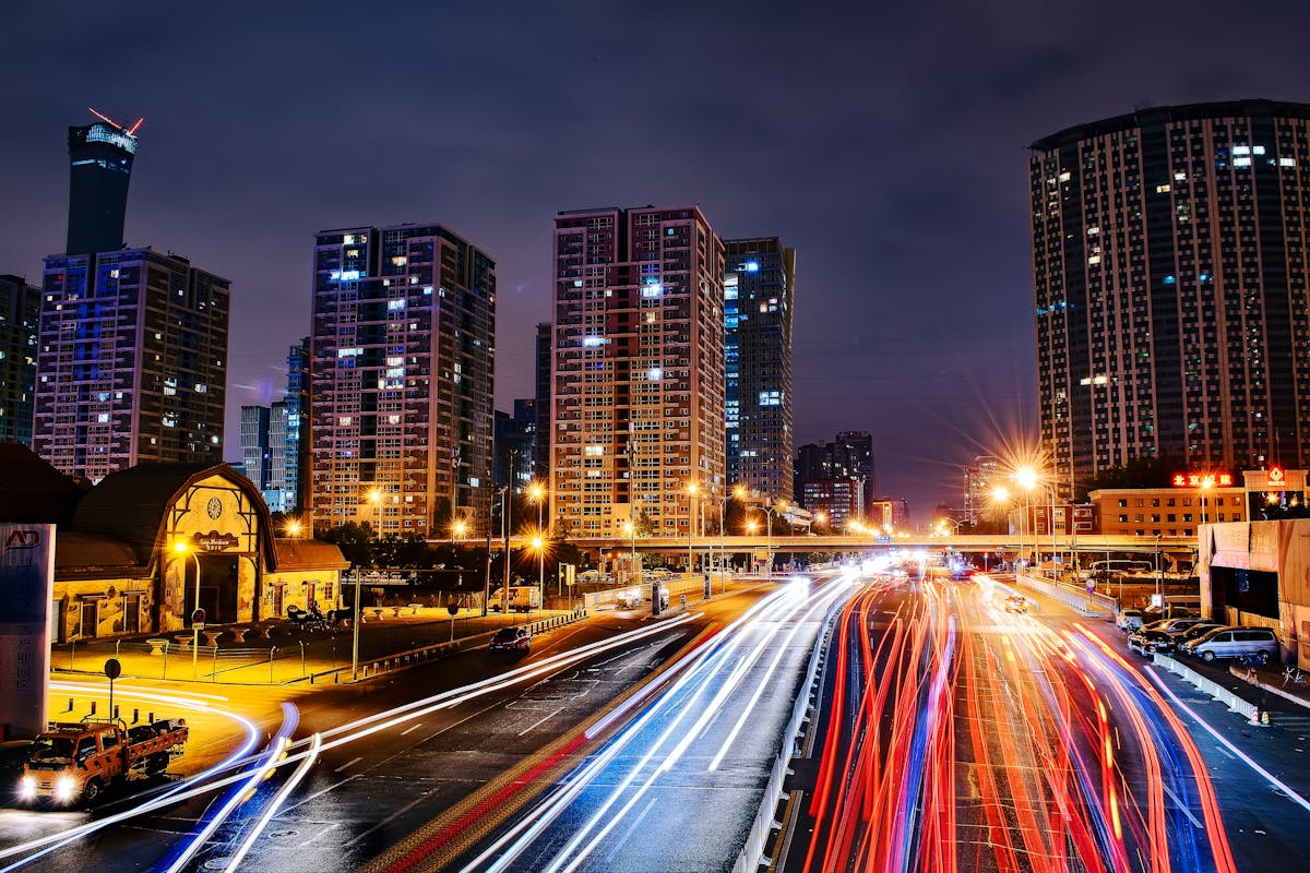 Beijing glowing at night — safe to explore after dark